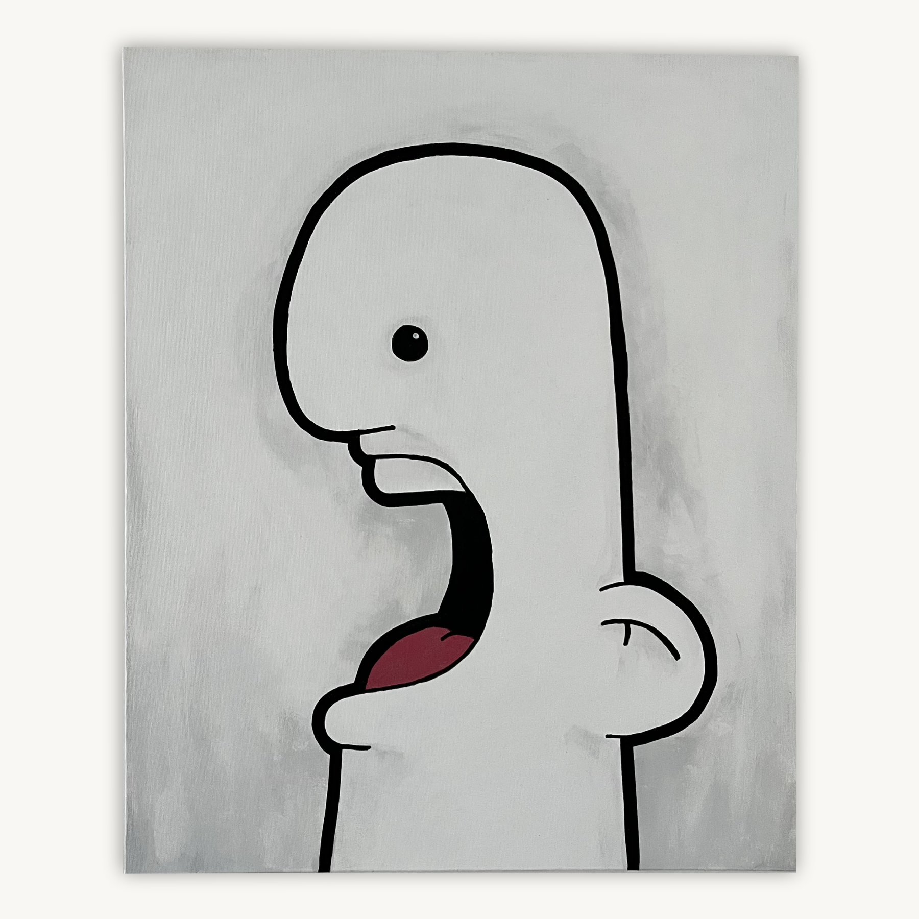 Mr White painting