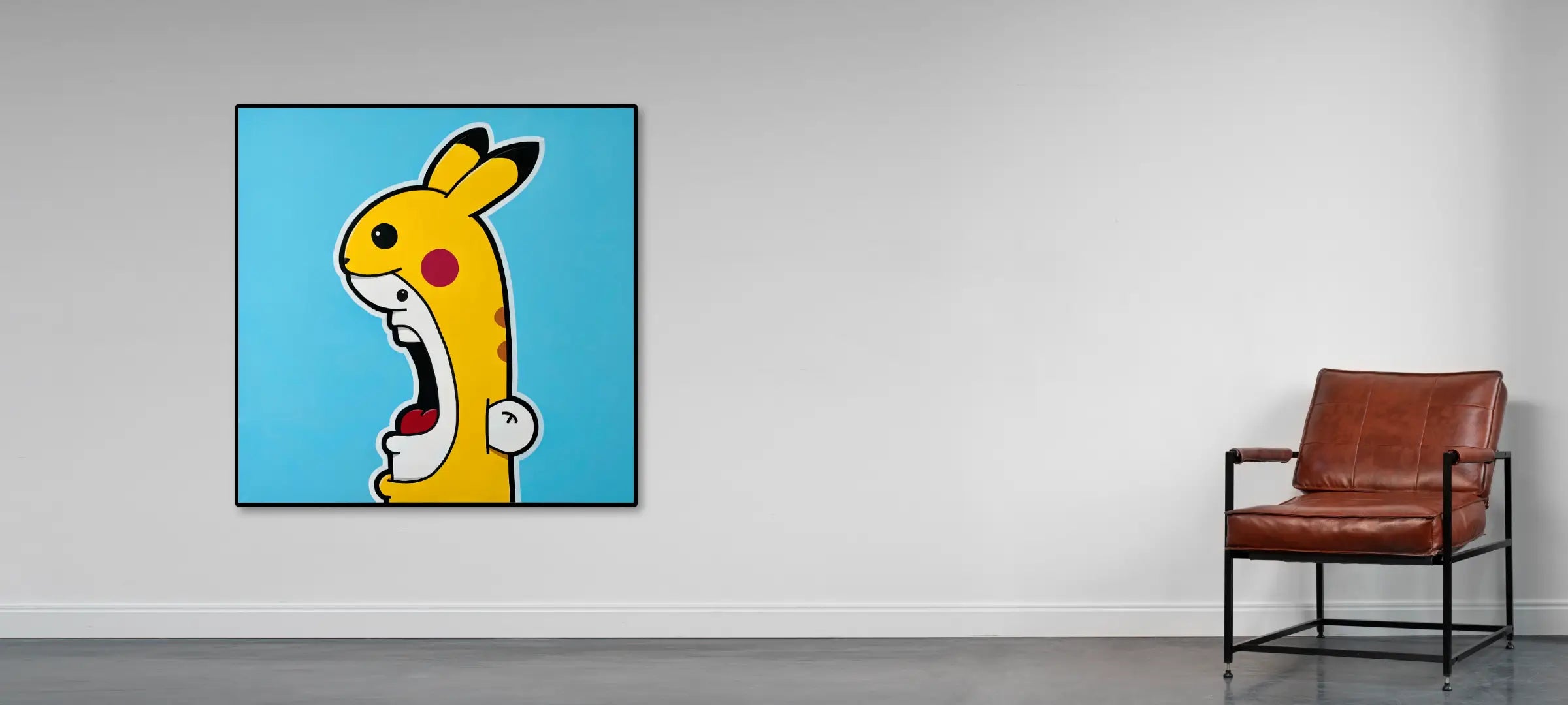 Shouter vs Pikachu painting