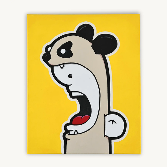 Shouter vs Panda painting