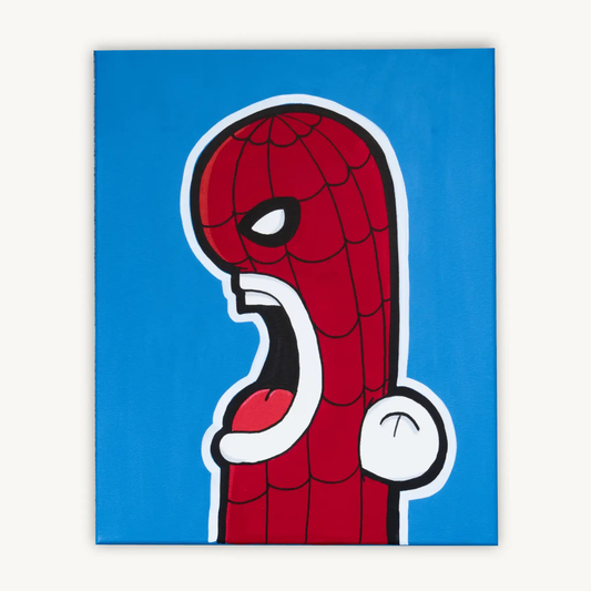 Shouter vs Spiderman painting